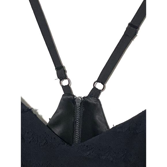 Jay Godfrey Little Black Mini Dress Womens 0 Strappy Exposed Zip Back Halter - Picture 4 of 9